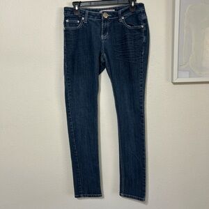 Brooklyn Girl Y2K Low Rise Skinny Jeans Grommet Pocket Detail Juniors Size 7